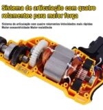 Furadeira Parafusadeira Elétrica 850w 10mm Chave De Mandril Amarelo 110v 50hz/60hz - Imagem 6