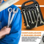 Jogo de Chave Combinada Catraca 7 Peças BMB 8-19mm Aço Cromo Vanádio - Imagem 5