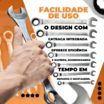 Jogo de Chave Combinada Catraca 7 Peças BMB 8-19mm Aço Cromo Vanádio - Imagem 4