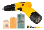 Parafusadeira Furadeira The Black Tools TB12A 3/8 a Bateria Cor Amarelo Frequência 60Hz - Imagem 2