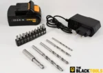 Jogo De Ferramentas 169 Peças Com Maleta E Furadeira Parafusadeira Sem Fio A Bateria Tb-12e 12v 3/8 10mm The Black Tools - Imagem 3