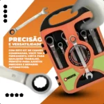 Jogo de Chave Combinada Catraca 7 Peças BMB 8-19mm Aço Cromo Vanádio - Imagem 2